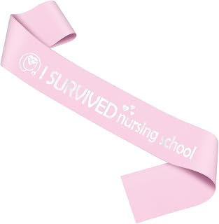 Nurse Graduation Pink Satin Sash Gift for Women Girls Nursing School Survivor Graduation Decorations Congrats Grad Party Supplies Gift for Nursing Student Nurse Practitioner Assistant