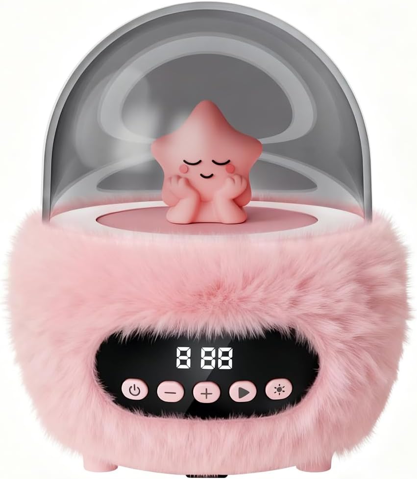 Mini Karaoke Machine Toy for Kids,Soft Pink Plush