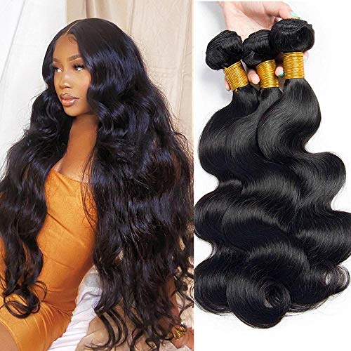 Mariska Body Wave Bundles Human Hair 3 Bundles 10A Unprocessed Brazilian Virgin Hair Weave Bundles Body Wave 3 Bundles Remy Human Hair Extensions  (30/30/30 inch)