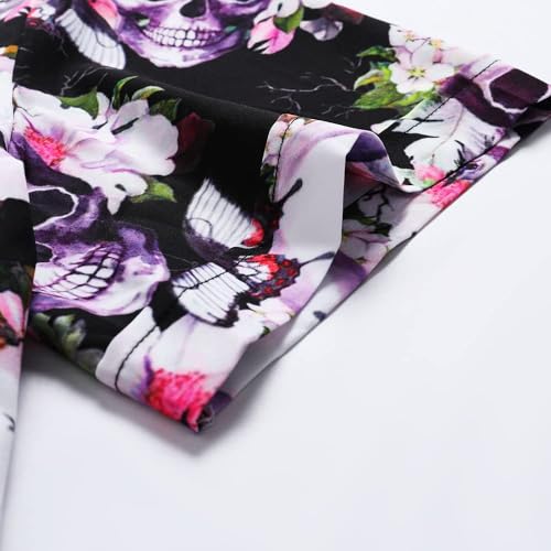 Image of Men's Hawaiian Shirt Tops Vintage Short Sleeve Button Down Beach Shirt Male Tropical Floral Summer Pullover Party Holiday