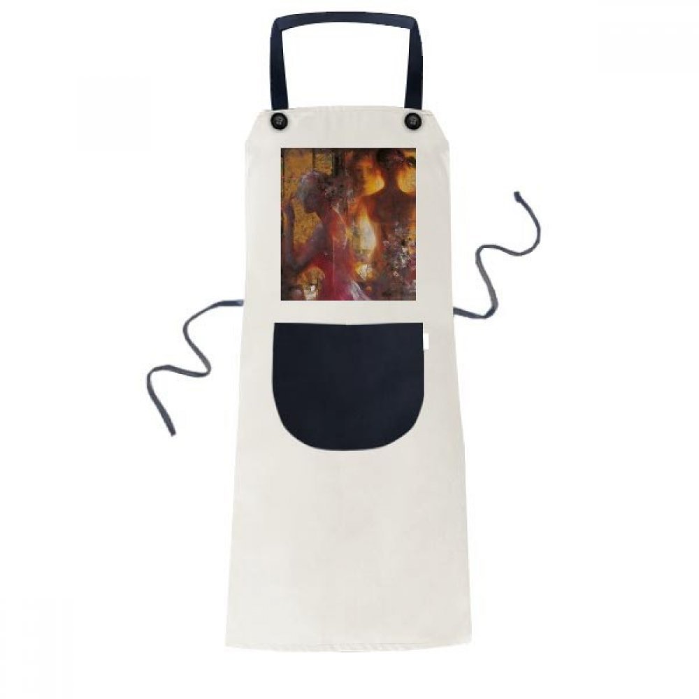 Tablier de peinture étanche à fleurs bavoir de cuisine anti-tache