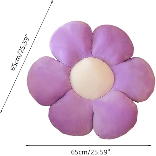 Vista 27 de lannery Almohadas de felpa de flores, cojín de suelo de flores para leer, habitación, ver la televisión (11.8 pulgadas, blanco-2)