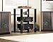 FITUEYES 4-Tier Media Stand Audio/Video Component Cabinet with Glass Shelf for/Apple Tv/Xbox One/ps4 AS406002GB