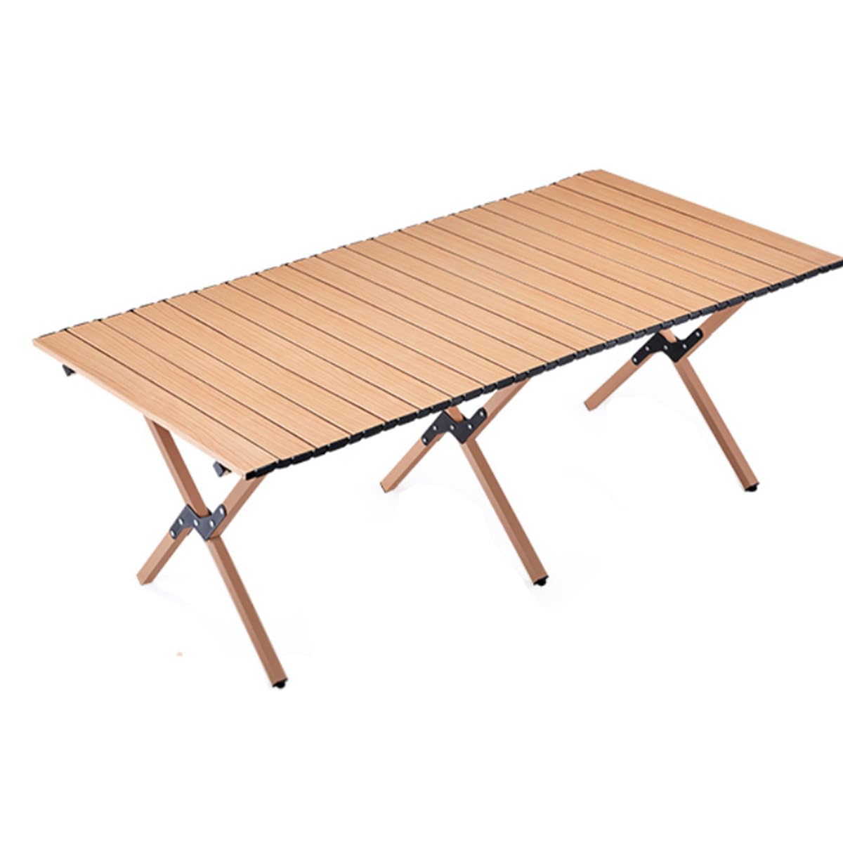 XIZUNRU Folding Picnic Table for 4-6 Person Portable Camping Table with Aluminum Roll Up Tabletop and Carry Bag for Party,Beach,gailgating,Travel,BBQ,(47in/120cm,Loads 220 Lbs)