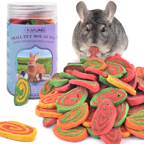 KATUMO Rabbit Toys 220g / 7.7oz Rabbit Treats Bunny Chews Guinea Pig Molar Treats for Bunny Hamster Chinchilla Gerbil Other Small Rodents