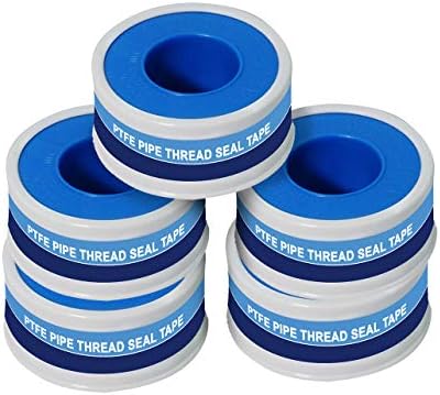 Supply Giant I34-5 PTFE Thread Seal Tape for Plumbers, White 3/4 Inch x 260 Inch (Pack of 5 Rolls), 5 Count