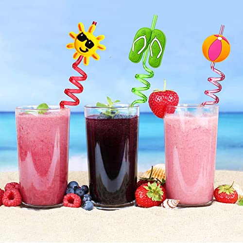 24 pitillos plásticos verdes reutilizables para fiesta miniatura 5
