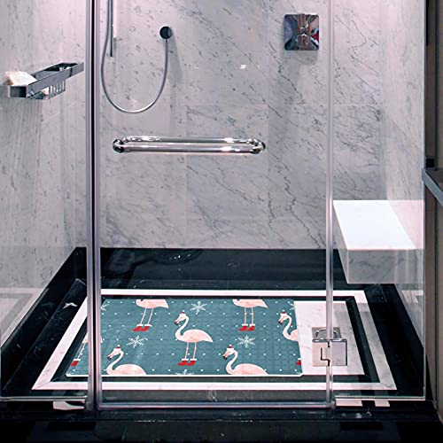 Alfombrilla de baño con gorro de Navidad para duchas infantiles seguras 7