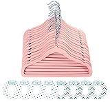 Lemonfilter 20 Pack Kids Velvet Hangers, Non-Slip Baby Clothes Hangers Space Saving Ultra Thin Toddl
