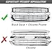 Front Bumper Upper Grille Grill Fit For 2016 2017 2018 Chevrolet Silverado 1500 Replacement for 84134045,84602489 (Black base + Chrome Frame)