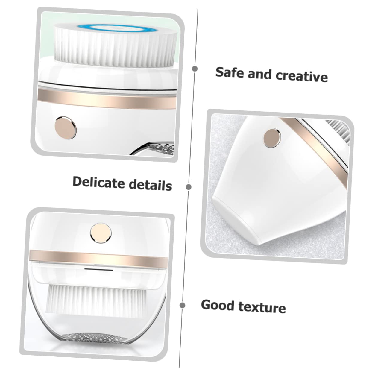 Cepillo Facial Eléctrico Portátil Batería de 300mah para Limpieza Profunda Herramienta para Lavarse la Cara y Material Abs Plástico Electrochapado