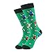Livwellia 3 Pair Winter Snow World Skiing Patterned Mid-Calf Socks, Knit Fabric, Comfort Unisex Socks-52-One Size
