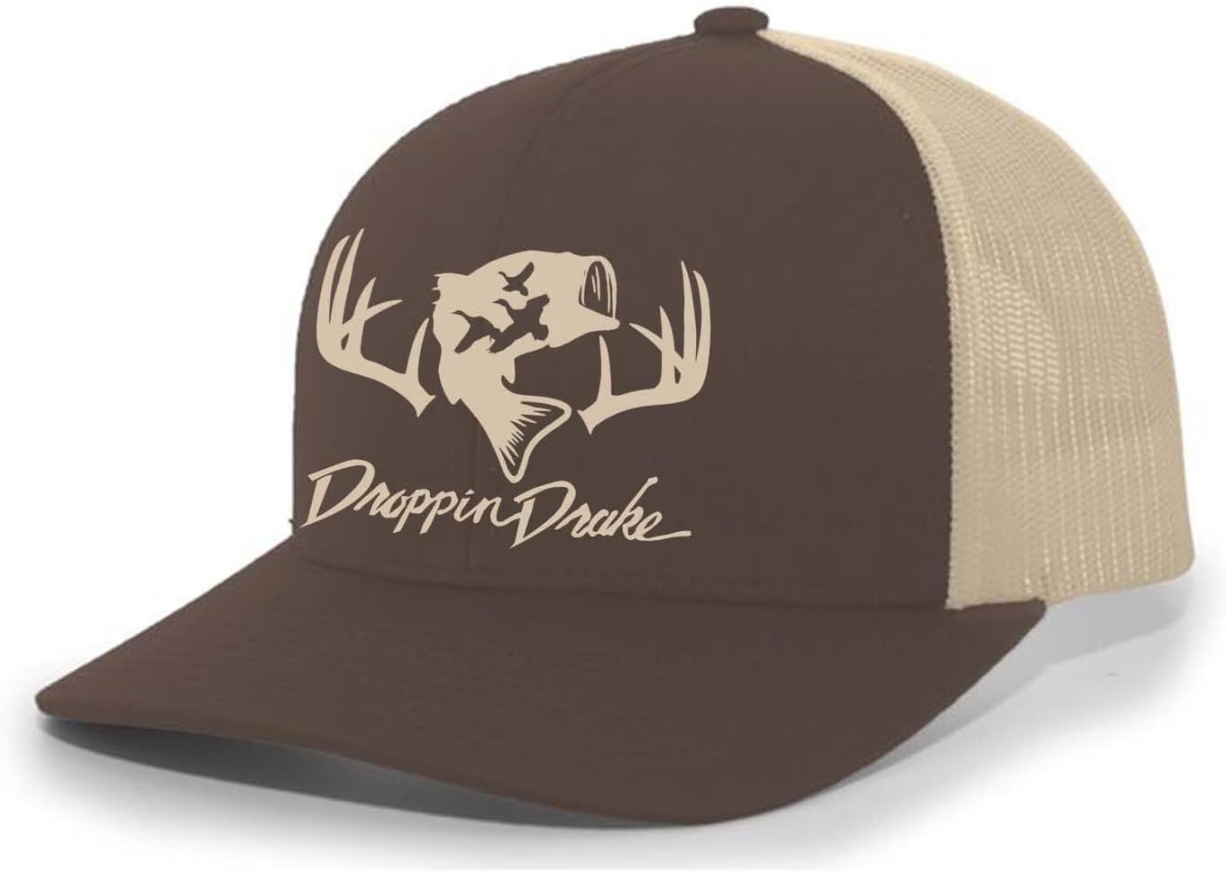 Droppin Drake Hunting Hat Deer Hunting Fishing Duck Hunting Mesh Back Embroidered Trucker Hat