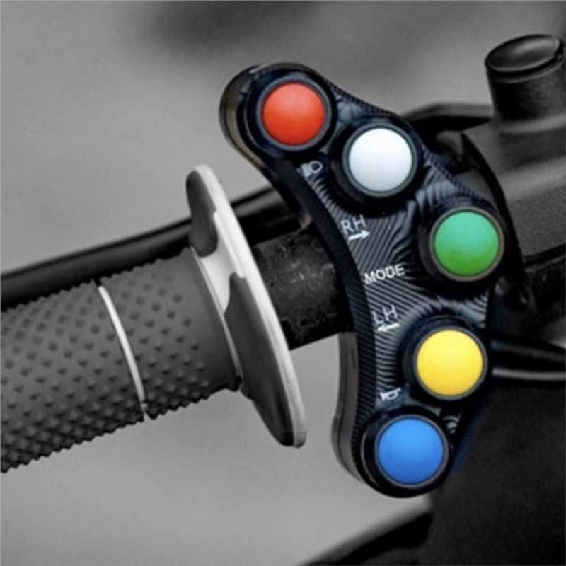 Interruptor manillar de motocicleta botonera universal luces parada y arranque moto 7 en 1 2