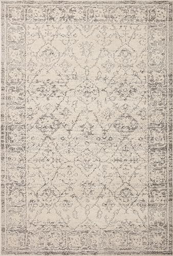 Image of Loloi Magnolia Home Gigi Ivory /Stone 5'-3 inch x 7'-6 inch Area Rug