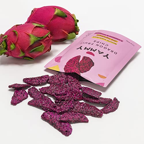 Yammy Dried Dragon Fruit Chips, Healthy 1 Ingredient Superfood Snack (Pack Of 3) #TOP1