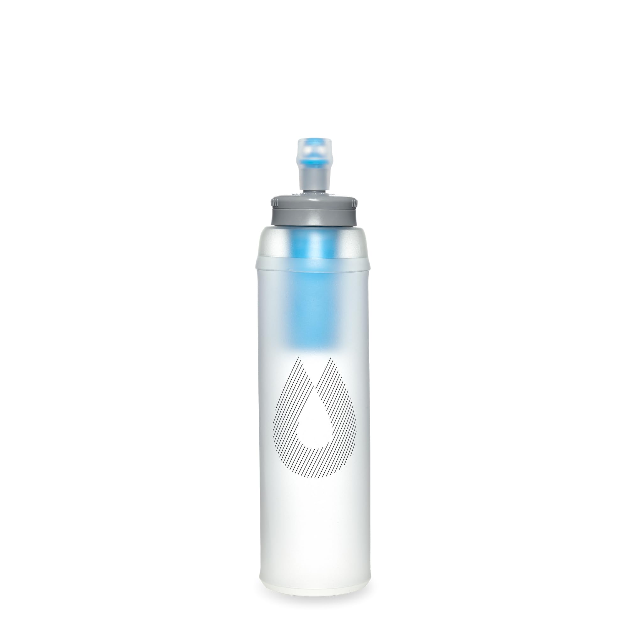 HydraPak UltraFlask+ 500ml - Filtered, Compressible Soft Flask Water Bottle for Hydration Vests and Running Packs with Integrated Water Filter (500ml / 17oz)
