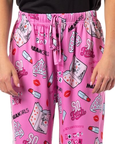 Mean Girls Women's Burn Book Icons and Movie Quotes Lounge Pajama Pants3