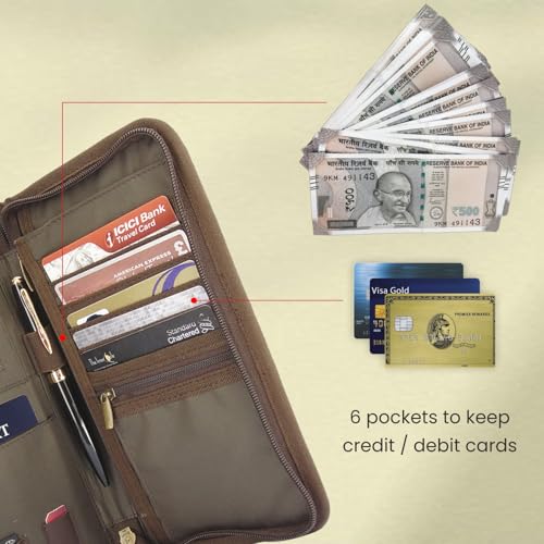 Image of SWISS MILITARY Travel Organizer Wallet with Multiple Pockets for Passports, Passport & Card Organizer, 1680D Nylon, Durable, Stylish, Secure Cash, Cards, SIM & Coins, Travel Essentials, Unisex