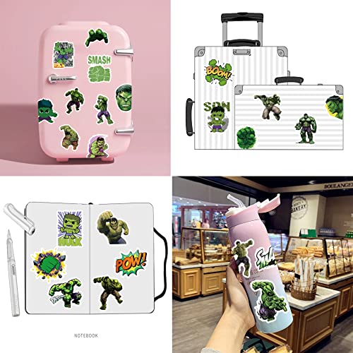 50PCS Stickers for Hulk,Superhero Hulk Stickers,Teens Boys and Girls Sticker Pack Vinyl Skateboard Guitar Door Laptop Luggage Car BikeWater Bottle Birthday Party Supplies