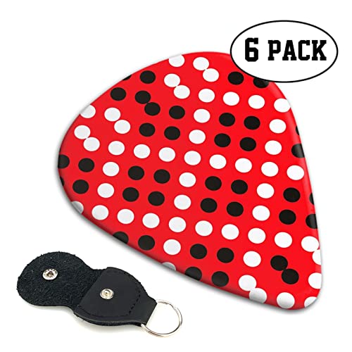 Ensemble de 6 médiators de guitare à pois blancs et rouges pour guitare acoustique, guitare électrique, basse, ukulélé… - Les Beatles, Paul McCartney, John Lennon, RIngo Starr, George Harrison Ensemble de 6 médiators de guitare à pois blancs et rouges pour guitare acoustique, guitare électrique, basse, ukulélé… – Image 3