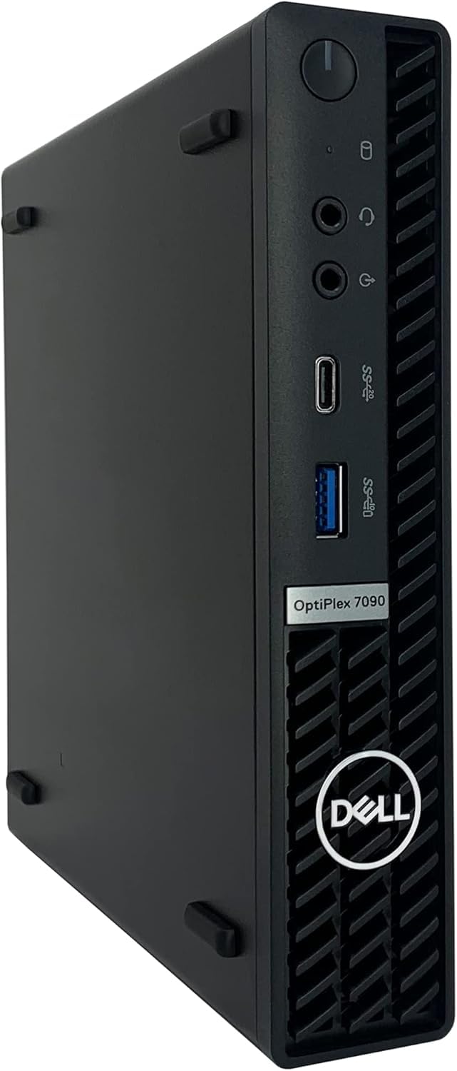 Dell Optiplex 7090 Mini Ordinateur de Bureau, Intel Core i5-10500T, 16 Go de RAM, SSD de 512 Go, WiFi, Bluetooth, Clavier QWERTY américain, Windows 11 Pro (Reconditionné)