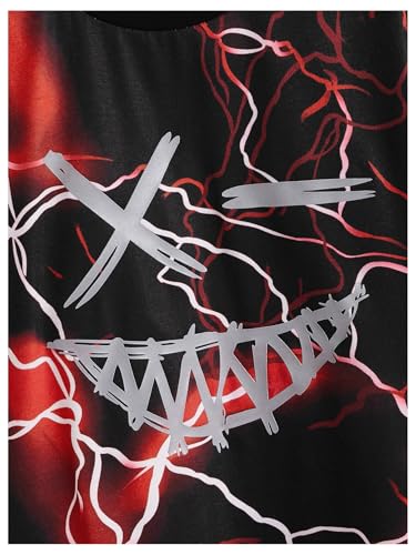 Floerns Boys Graphic Print Short Sleeve Tee Crew Neck Reflective Casual T Shirt4