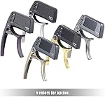 TCapo20 Alliage d'aluminium multifonctionnel 2-in-1 Guitare Capo Tuner avec LCD Écran pour Guitare électrique Folk Acoustique Normale basse chromatique