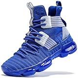 VITUOFLY Kids Basketball Shoes Boys Air Cushion Sneakers Girls Mid Top School Hoops Shoes Non-Slip Outdoor Sports Running Gym Comfortable Durable Little Kid/Big Kid