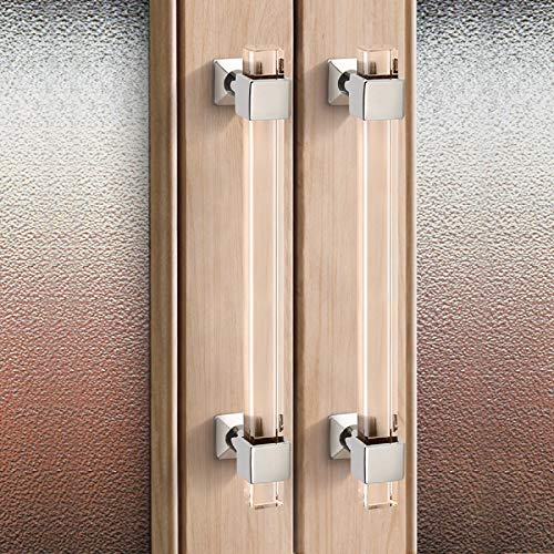 Mengico 25 Pack Cabinet Pulls 5 Inch Hole Center Kitchen Cabinet Handles Polished Chrome Modern Drawer Pulls Acrylic Cabinet Hardware For Bathroom And Bedroom #TOP2