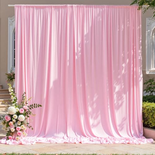 Toile de fond rose pour fête 4 panneaux polyester