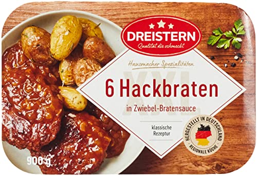 Dreistern 6 Hackbraten in Bratensauce, 900 g