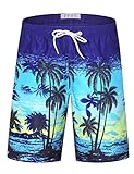 APTRO Badehose Herren Freizeit Short Urlaub Short Badeshorts Schnelltrocknend Bunte Palme 2005 3XL