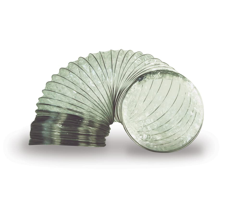 Flex Duct w/Wire, 12' x 25' Section (Clear)