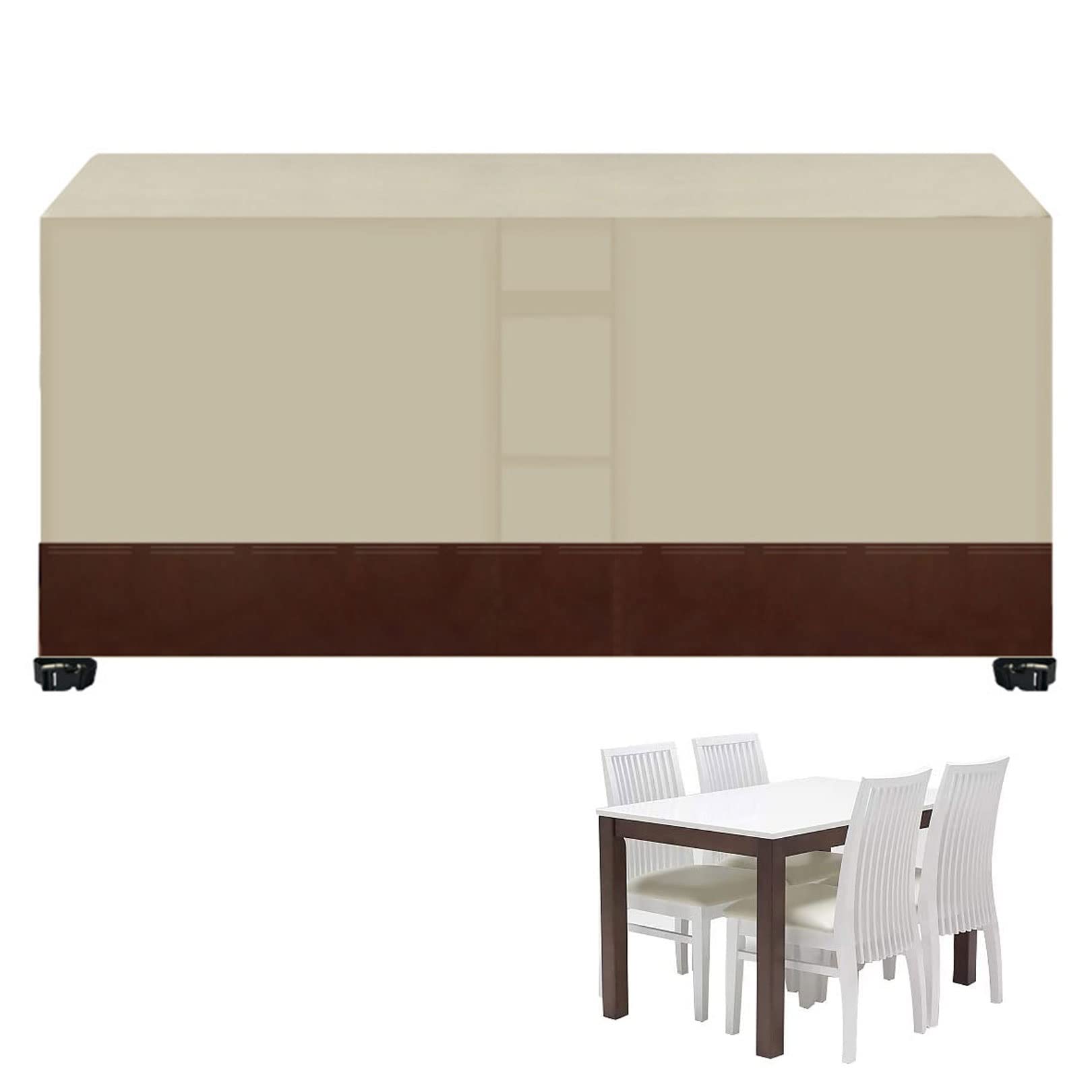 Copertura Da Giardino Impermeabile E Anti-UV Per Sedie, Divani E Tavoli - 80x280x80 Cm, Tessuto Oxford 420D Resistente