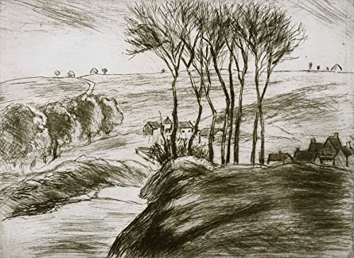 Paysage près d'Osny par Camille Jacob Pissarro Tableau Graffiti pour Grand Salon