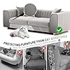 Anti Cat Scratch Furniture Protector, 2pcs 118 x 11.8in&7.9in Flexible Couch Corner Protector from Cat Claws，Single-Sided Sticky Couch Protectors, Cats Scratch Deterreent Tape (Transparent) #3