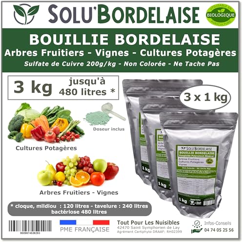 Solabiol - Bouillie Bordelaise non colorée 400g contre les maladies