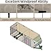 RV Covers Travel Trailer 26ft, Fits Travel Trailer Cover Truck Camper Cover 24-26ft, 7 Layers Truck Camper Cover Windproof Waterproof Anti-uv Prevent with Adhesive Repair Patches Beige Heavy Duty