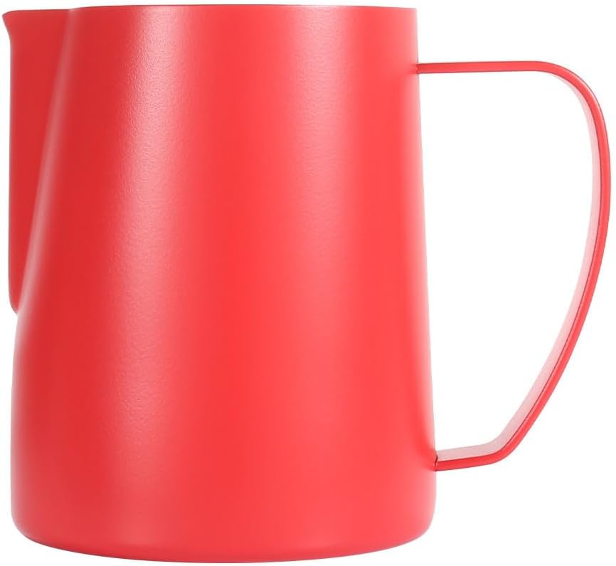 Milk Frothing Pitcher, 20oz/600ml Stainless Steel Espresso Steaming Pitcher, Milk Frother Steamer Cup For Latte Art Cappuccino With Measurement Scale, Green