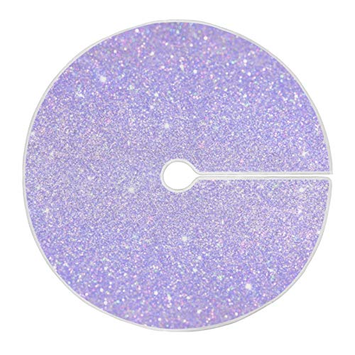 Blueangle Christmas Tree Skirt Shiny Glitter Lavender Tree Skirt For Xmas Decor Festive Holiday Decoration, 35.4 Inch In Diameter #TOP20