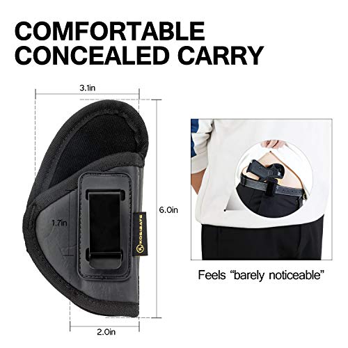 Kosibate S&W Bodyguard 380 Holster, Iwb Holster Pu Leather Concealed Carry Compatible With Taurus Tcp, Sig P238, Jimenez Ja, Ppk .380 Holsters(Black) #TOP3