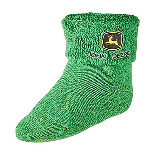 Infant John Deere Terry Cloth Booties/Socks (Green) - LP64353 - Size 0-6 Months