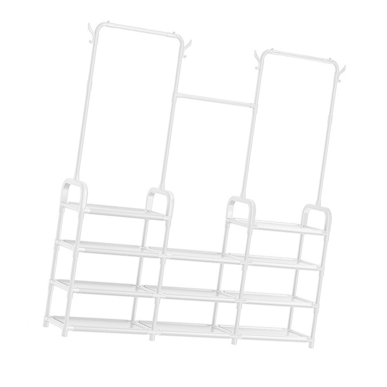 Nucelit Space Saving Multi Layer Garment Rack Mobile Clothing Display Rack Practical Clothes Holder for Household Organization Rolling Clothes Organizers