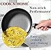 Cook N Home Saute Fry Pan, 12-inch, Green