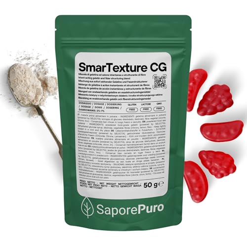 SaporePuro SmarTexture CG 50 g – Gelatina Alimentaria Instantánea en Polvo con Activación en Frío