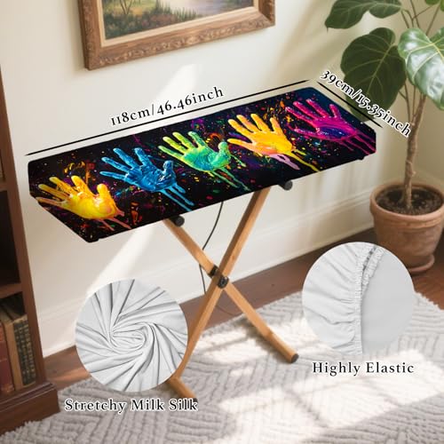 Image of Nuxovilar Handprint Piano Cover Elastic Milk Silk 88 Key