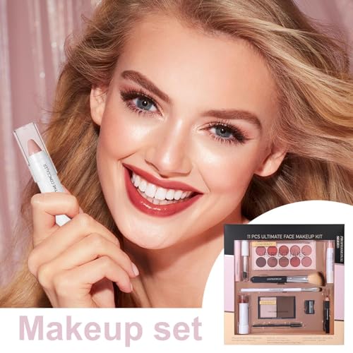 Makeup-Set Für Jugendliche - Komplett Makeup Set für Mädchen | 11 Teile Abdeckstift Highlighter Lidschatten Mascara Pinsel Für Anfänger Date Arbeit Hochzeit Halloween Weihnachten – Bild 3