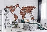 pared ladrillo blanco y negro Fácil de colocar: guía completa (idioma español no garantizado) y adhesivo incluido. Las tiras especialmente anchas de 92 cm permiten menos conexiones y fácil fijación. No es necesario solaparlas.