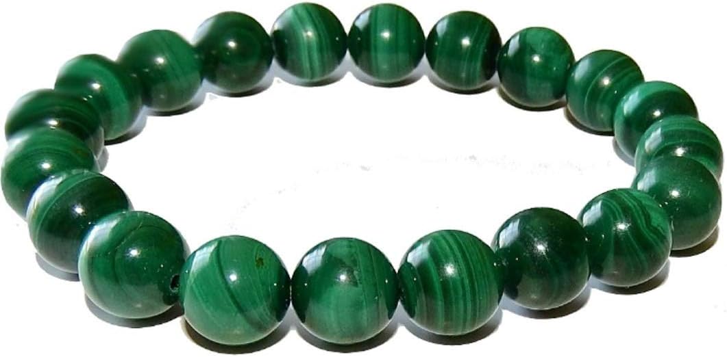 Original Natural AAA Malachite Bracelet - Genuine Malachite for Spiritual Healing Jewelry, 8 mm, Gemstone, Agate
